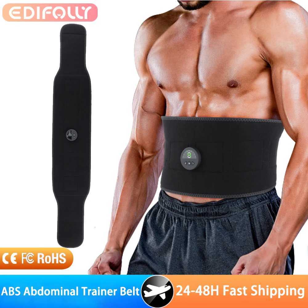 EMS Muscle Stimulator Massage ABS Abdominal Belt Slimming Massager Unisex Body Belly Weight Loss Body Shaping Fitness W250724