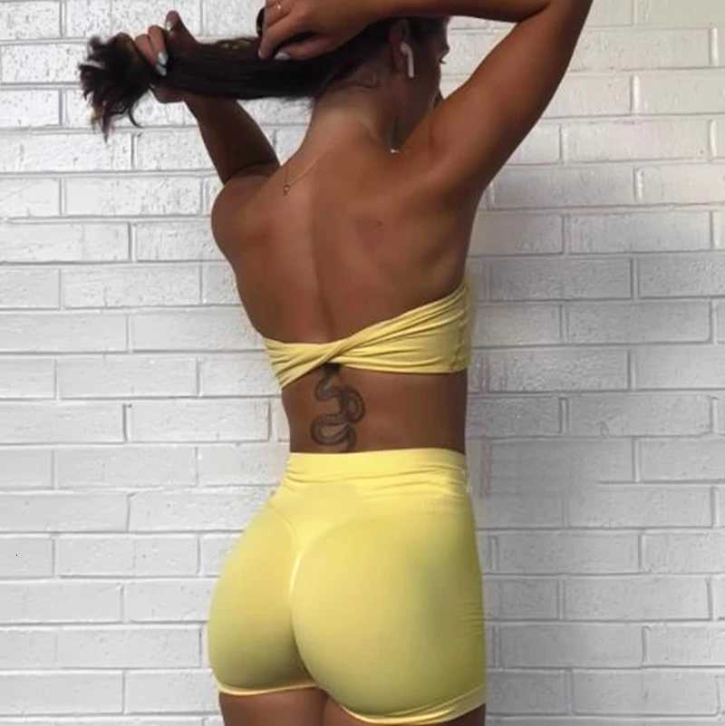 Ignite Bandeau Sports Bra Women Seamless Yoga Top Bra Medium Support Padded Gym Crop Top Stretchy Fitness Sports Top XJ250724