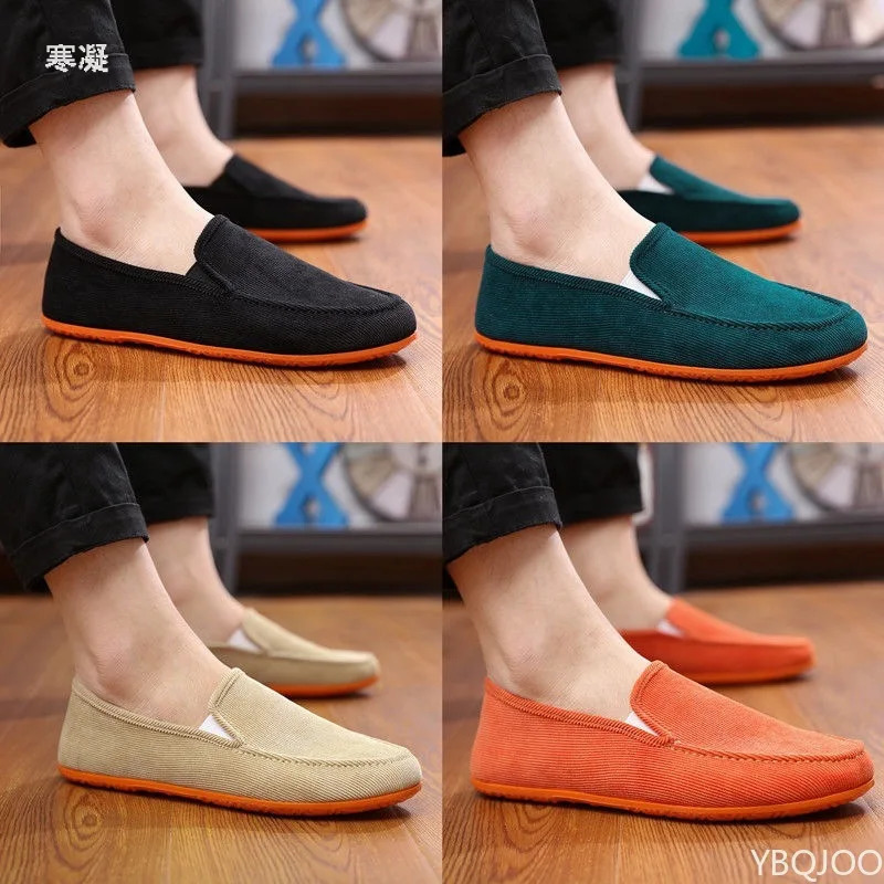 Mans Big Size Loafers Shoes Flats Slippers Fabric Slip-on Men Driving Shoes Fashion Summer Style Soft Male Moccasins 250716