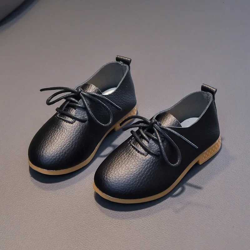 Kids Flat Shoes Solid Color Matte PU British Style Children Leather Shoes Non-slip 2025 New Fashion Boys Girls Chic Shoes Soft XJ250724