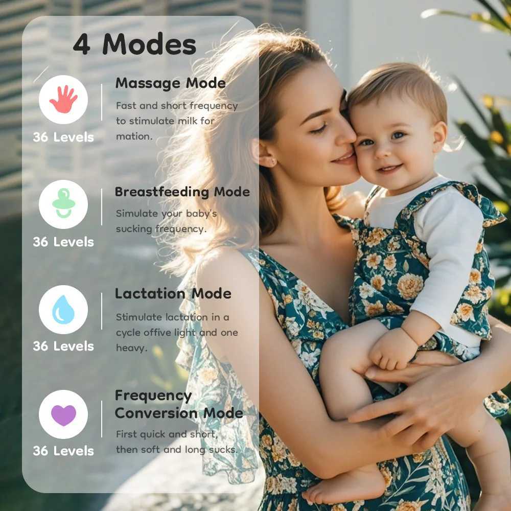 Electric Wearable Breast Pump Hands Free Portable Full Automatic Breast Pump Breast Milk Machine for Mother and Baby Supplies X250724