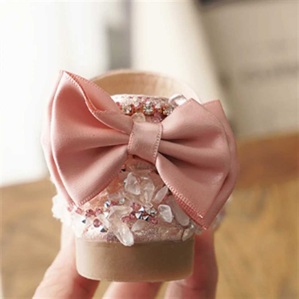 2025 Summer New Korean Water Diamond Soft Sole Girls Half Sandals Princess Shoes Childrens Shoes Spring Girls Leather Shoes XJ250724