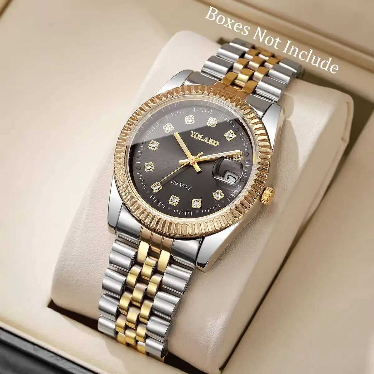 Fashion Rhinestone Women Quartz Watch Luxury Men Business Watches with Calendar Clock GiftWithout Box W250724