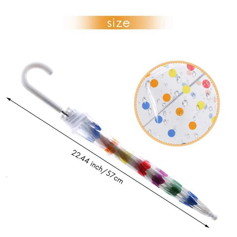 Kids Clear Bubble Umbrella Mens And Womens Childrens Umbrellas Transparent Long Handle Fashion Umbrella R250724