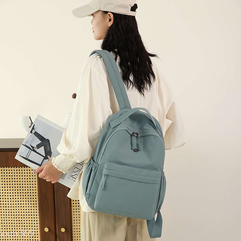 Chibao New Nylon Women's Korean Style Simple Casual Commuter Backpack Lightweight Fashionable College Student Bag