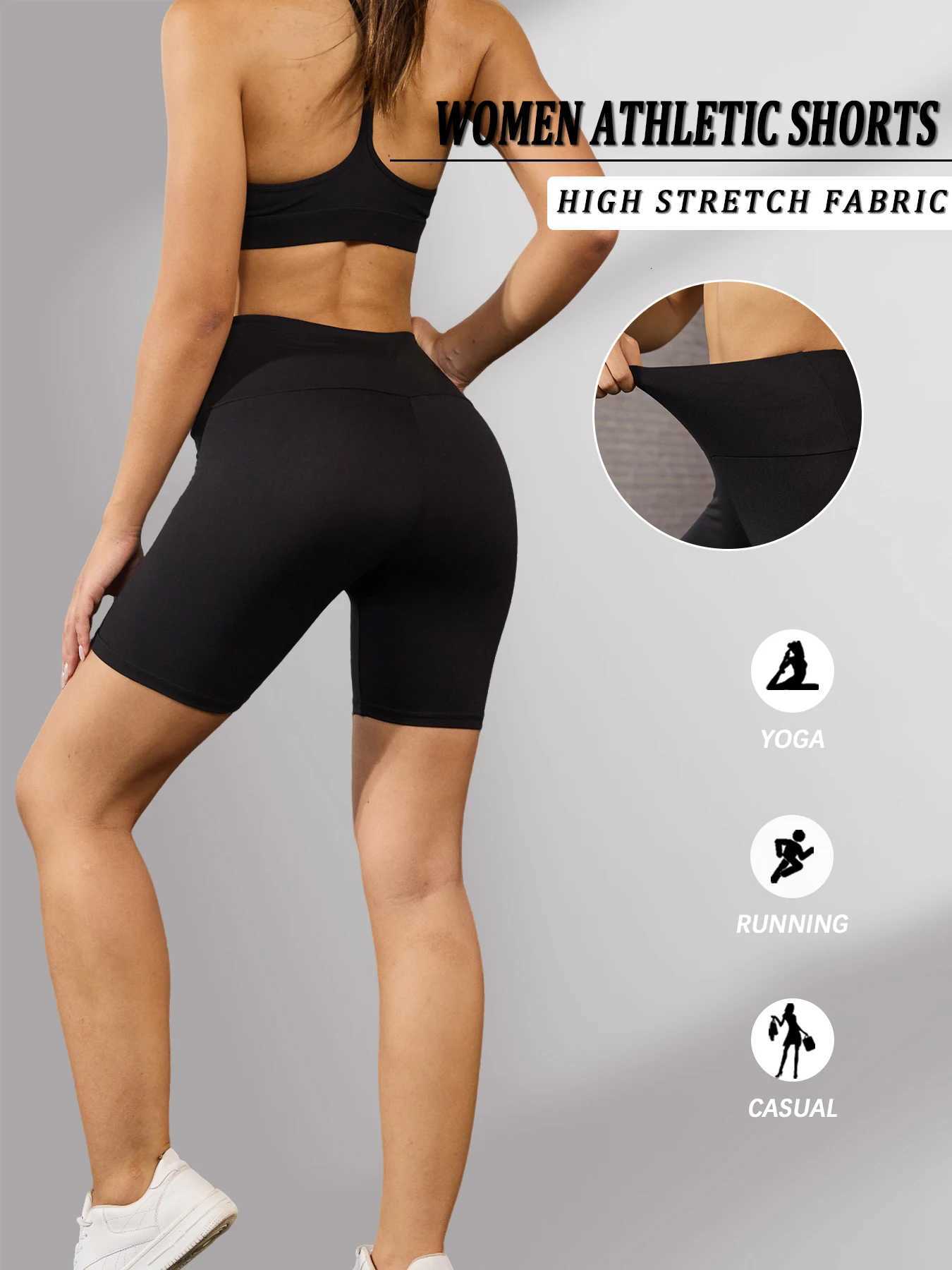 3-Pack Womens High-Waisted Biker Shorts Super Soft Tummy Control No See Through Workout Yoga Running Push-Up Gym Fitness Shorts XJ250724