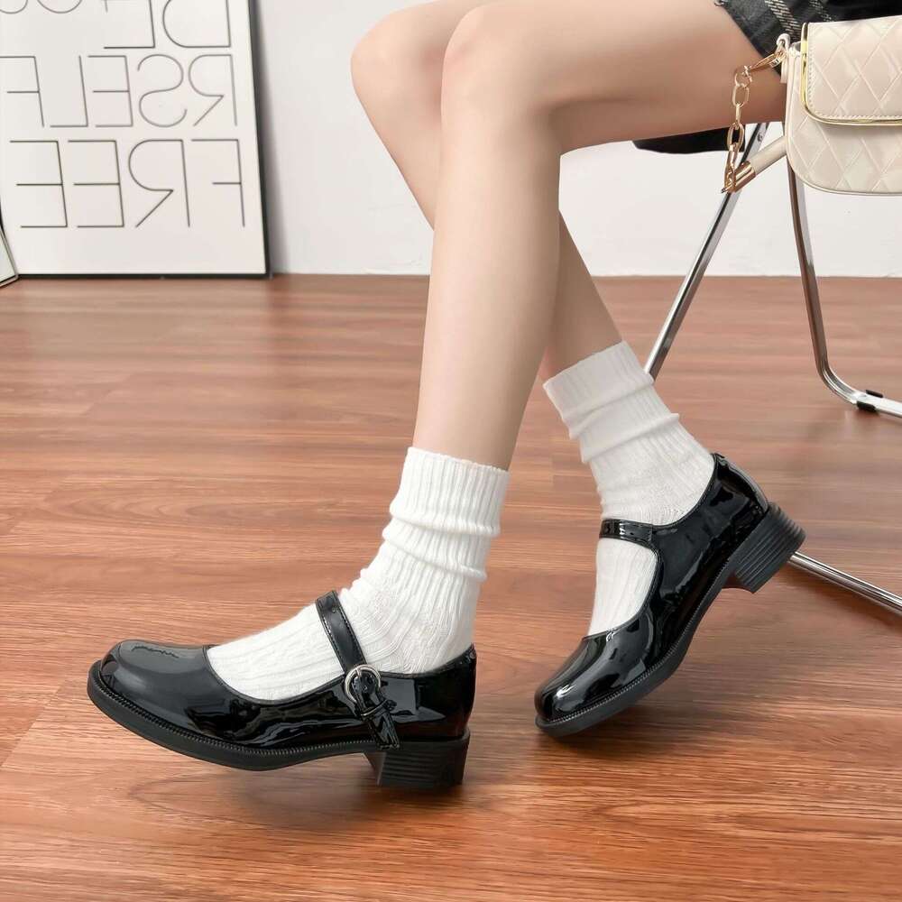 Designer Mary Jane 2025 Spring Campus Style JK Uniform Leather for Petite Women Height Increasing Single Shoes Slimming