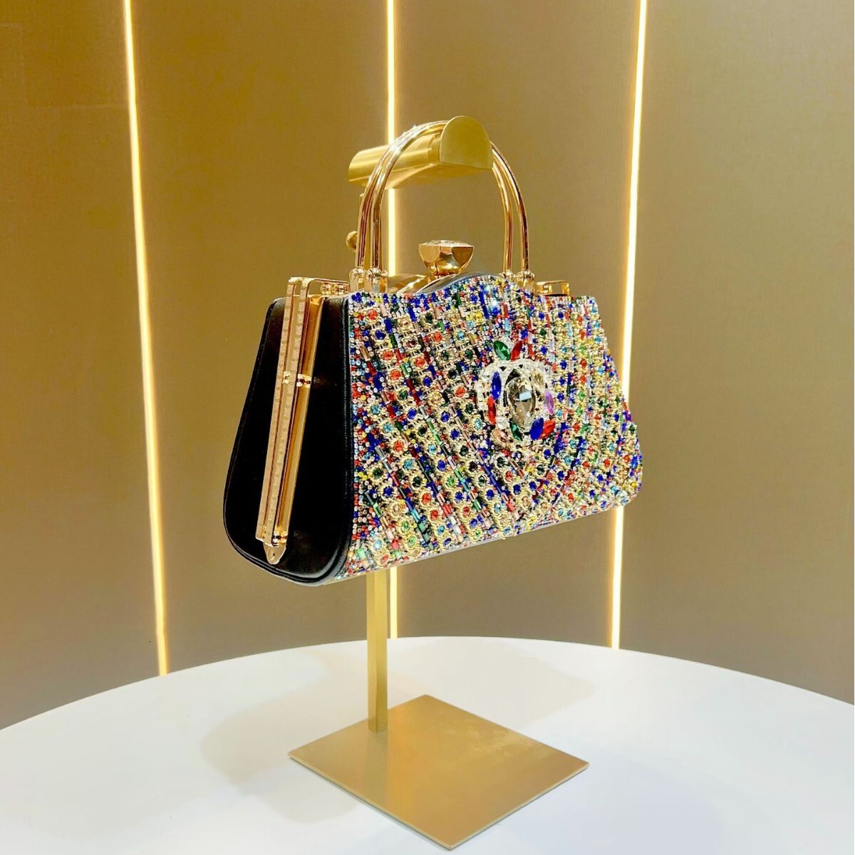 Designer New High-End Diamond-Studded Handbag Large Capacity Crossbody Evening Luxury Women's Bag