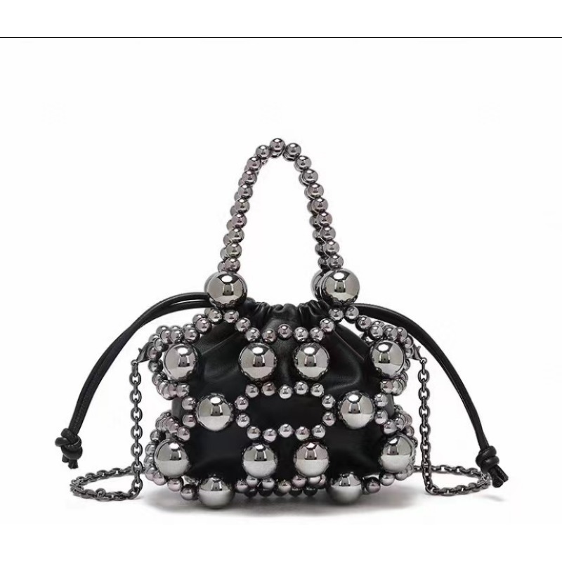 Chic Female Travel Companion: Stylish Niche Brand Messenger Purse with Intricate Beadwork