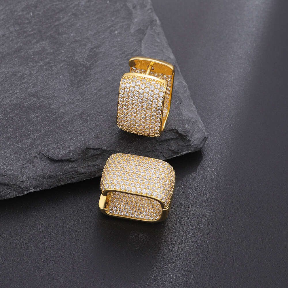 Fashion Double Layer Micro Inlaid Light High-end Unique Design New Style Elegant Earrings for Women