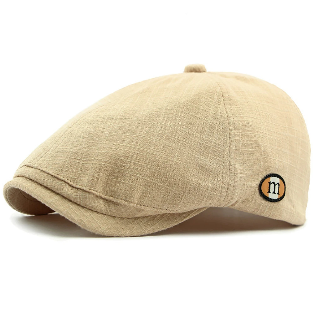 HT78 Beret Cap Spring Summer Sun Hat Caps for Men Women Retro Artist Painter Beret Hat Vintage Plaid Octagonal Flat Cap Berets 250723