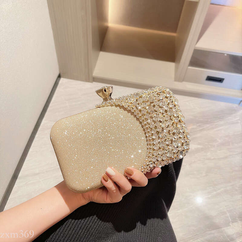 High-end Socialite Textured Rhinestone Dress Banquet Clutch Diamond-studded Handbag Evening Cheongsam Bag for Women