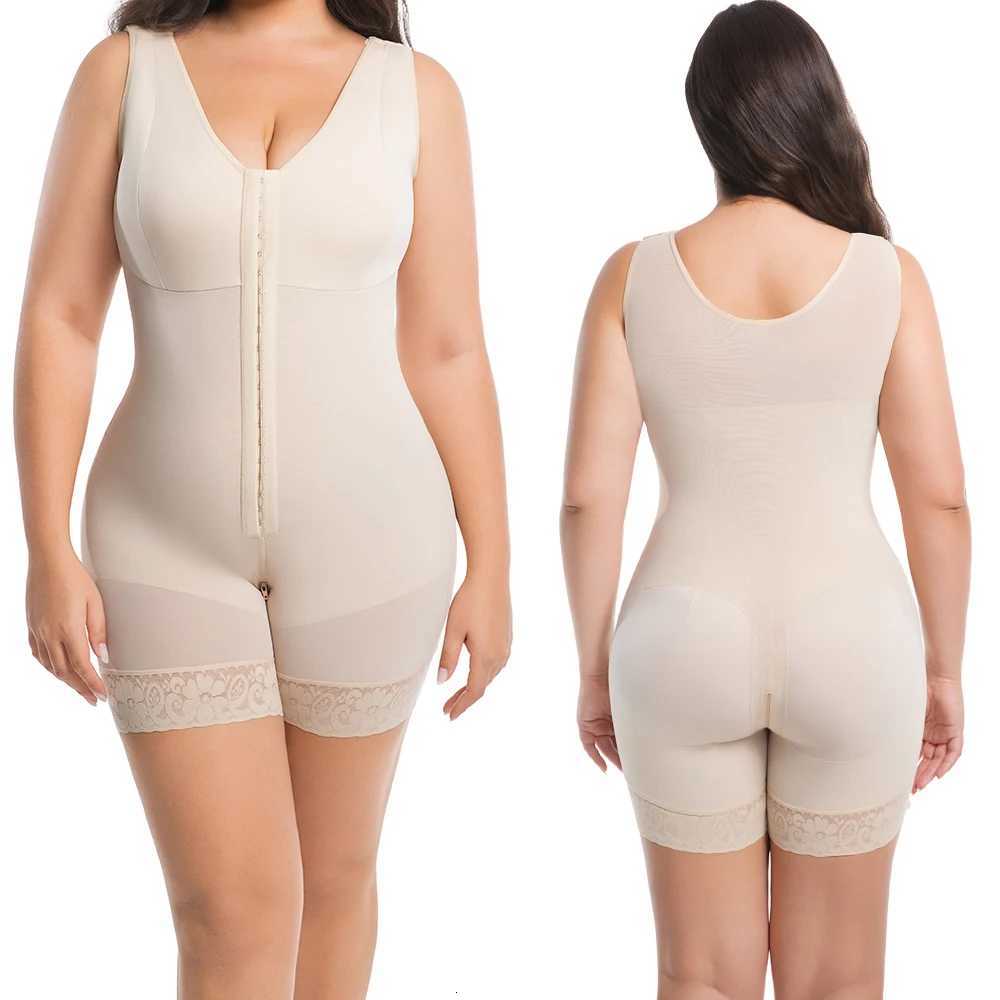 Women Full Body Shaper High Compression Reducing and Shaping Girdles Zipper Crotch Colombian Shapewear for Abdomen Control W250724