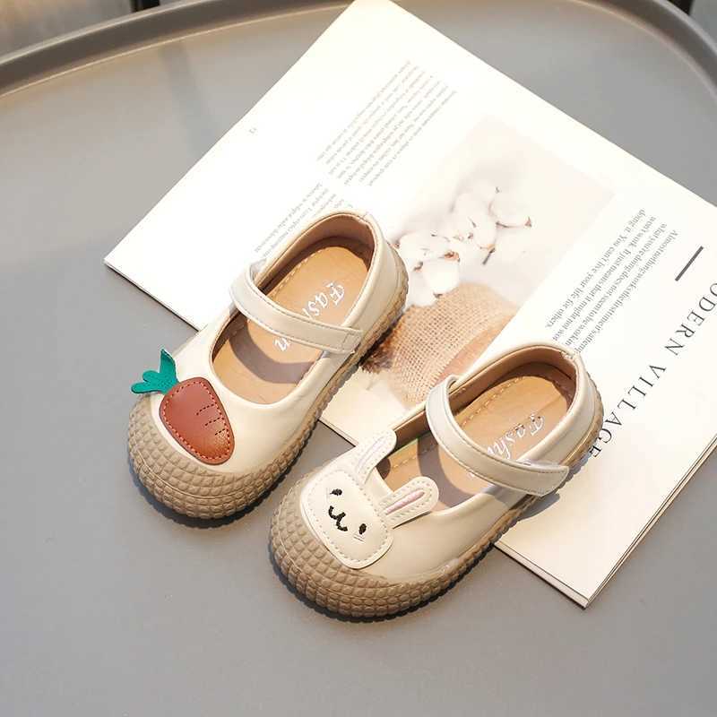 Baby Kids Casual Shoe Boys Girls Rabbit Carrot Soft Mary Jane Flats Children Non-Slip Flexible Spring Summer Shoes BeigeXJ250724