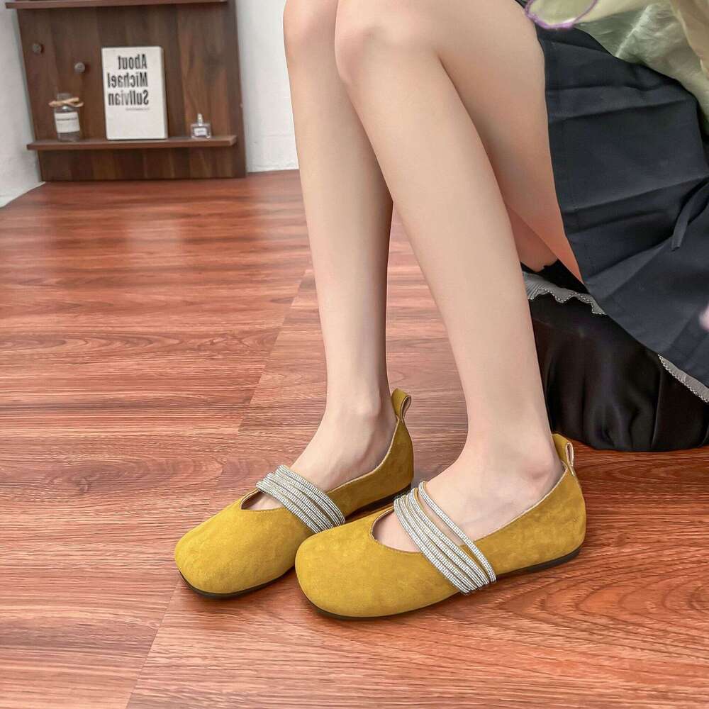 Silver Flat for Women, Versatile and Elegant, High-End Mary Jane to Pair with Dresses, Fairy Style Casual Women's Shoes
