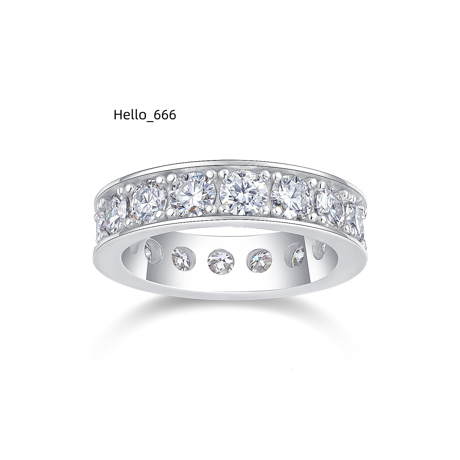 High-End 2MM Moissanite Engagement Ring with True D-Color Diamond Tester-Passed S925 Pure Silver Inlay Luxury Jewelry