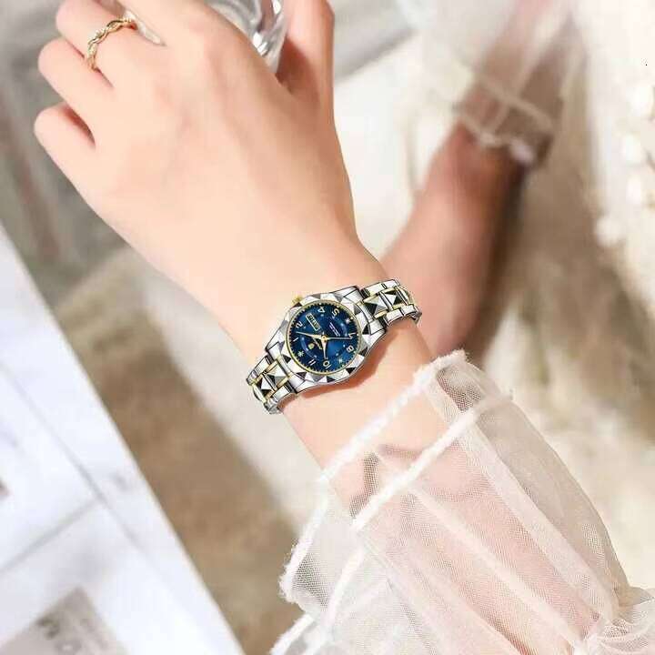 DHwatches POEDAGAR Ladies Dress Watch Luminous Waterproof Week Date Woman Wristwatch Stainless Steel Women Quartz Watches