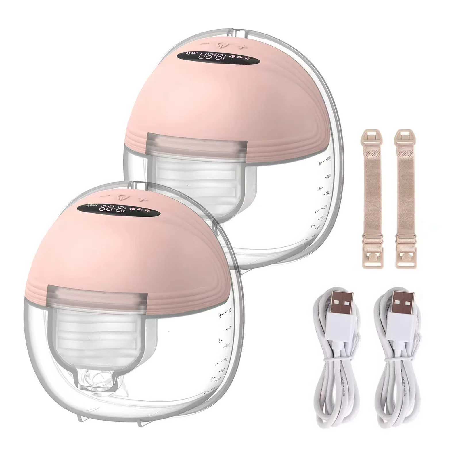 Wearable Breast Pump Hands Free Electric Portable Wearable Breast Pumps Silent BPA-free Breastfeeding Milk Collector X2507241