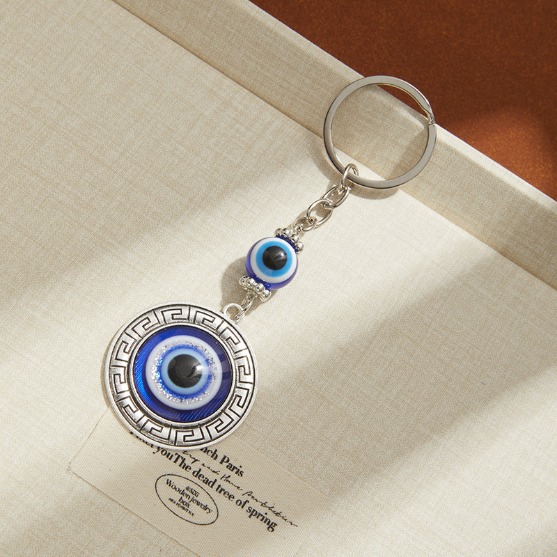 Metallic Blue-Eyed Talisman Tassel: Unique Wholesaler Quality Keyring Decorations