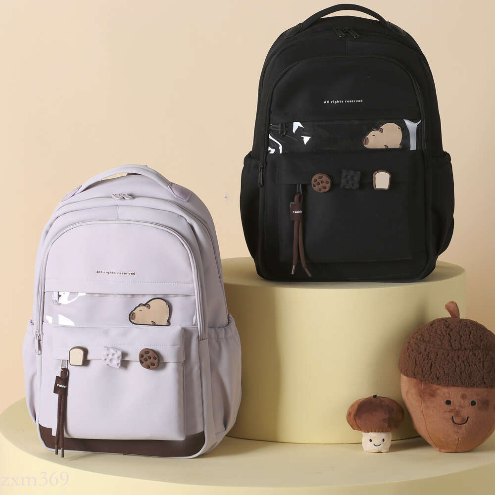 Kapibara Backpack for Middle High School, College Students, Lightweight Waterproof Large Capacity Outdoor Travel Bag