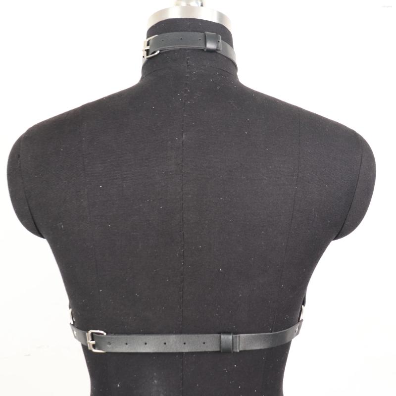 Stage Wear Punk PU Leather Harness Women Belt Sexy Body Suspender Bondage Lingerie Bra Cage Goth Garters Daily Clothing Accessories