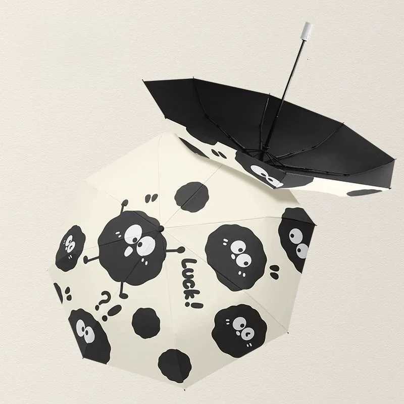 Cartoon Cat Umbrella Female Sun and Rain Dual-purpose Folding Umbrella Parasol Automatic Student Sun Protection Ultraviolet Sun R250724