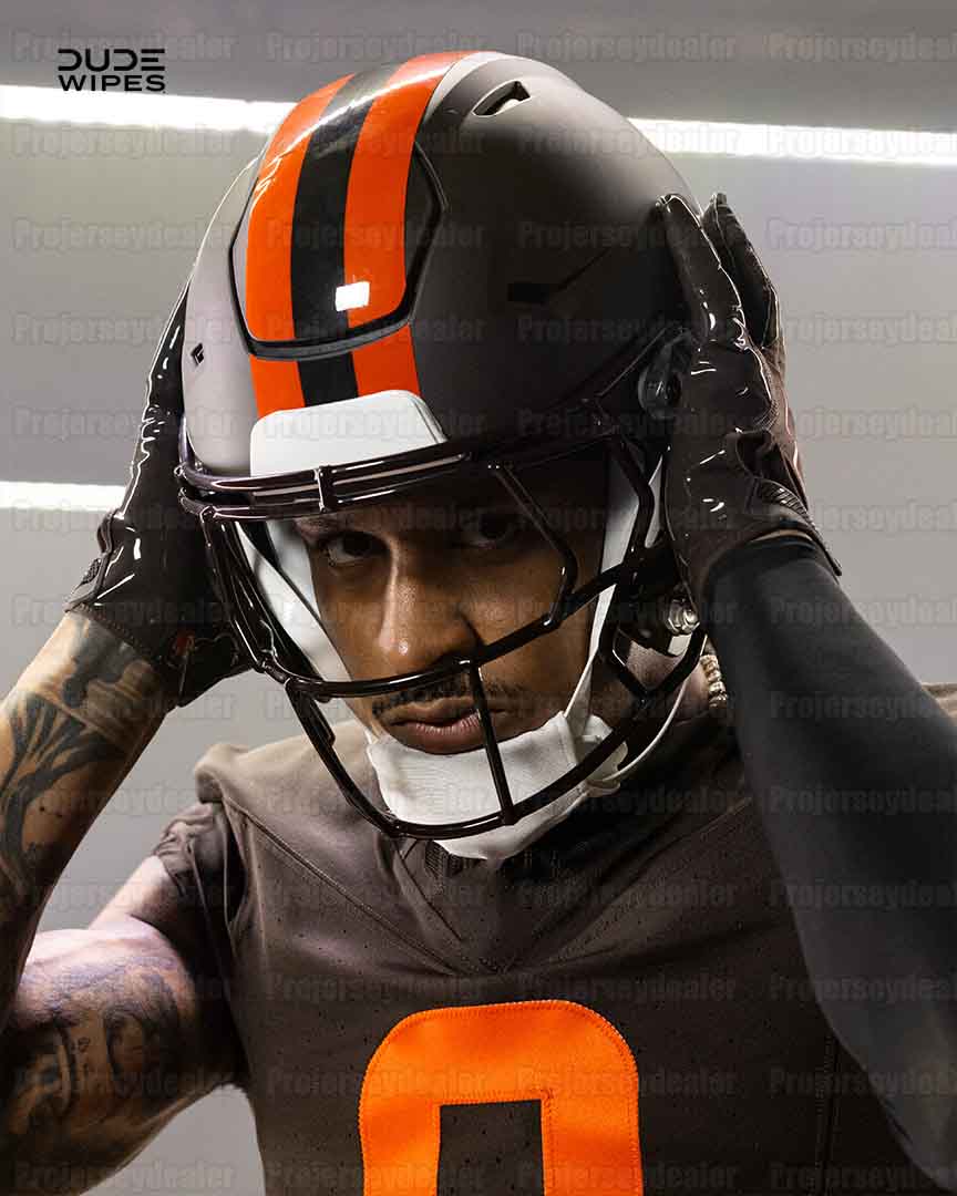 Custom Jersey 12 Shedeur Sanders 2025 All Brown Football Nick Chubb Jerome Ford Jerry Jeudy Grant Delpit Denzel Ward Myles Garrett Joe Flacco
