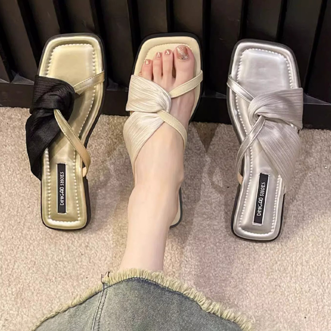 designer sandals casual slides flats slippers womens sliders summer cross-belted open-toe mules sandal daily outdoor beach slide size 35-42
