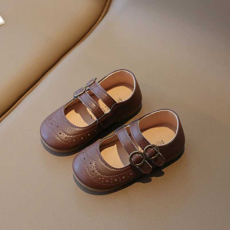 Children Flat Shoes Autumn Vintage Shallow Hook-loop Kids Princess Shoes Toddler Solid Color Light Round Toe Boys Girls Shoes XJ250724