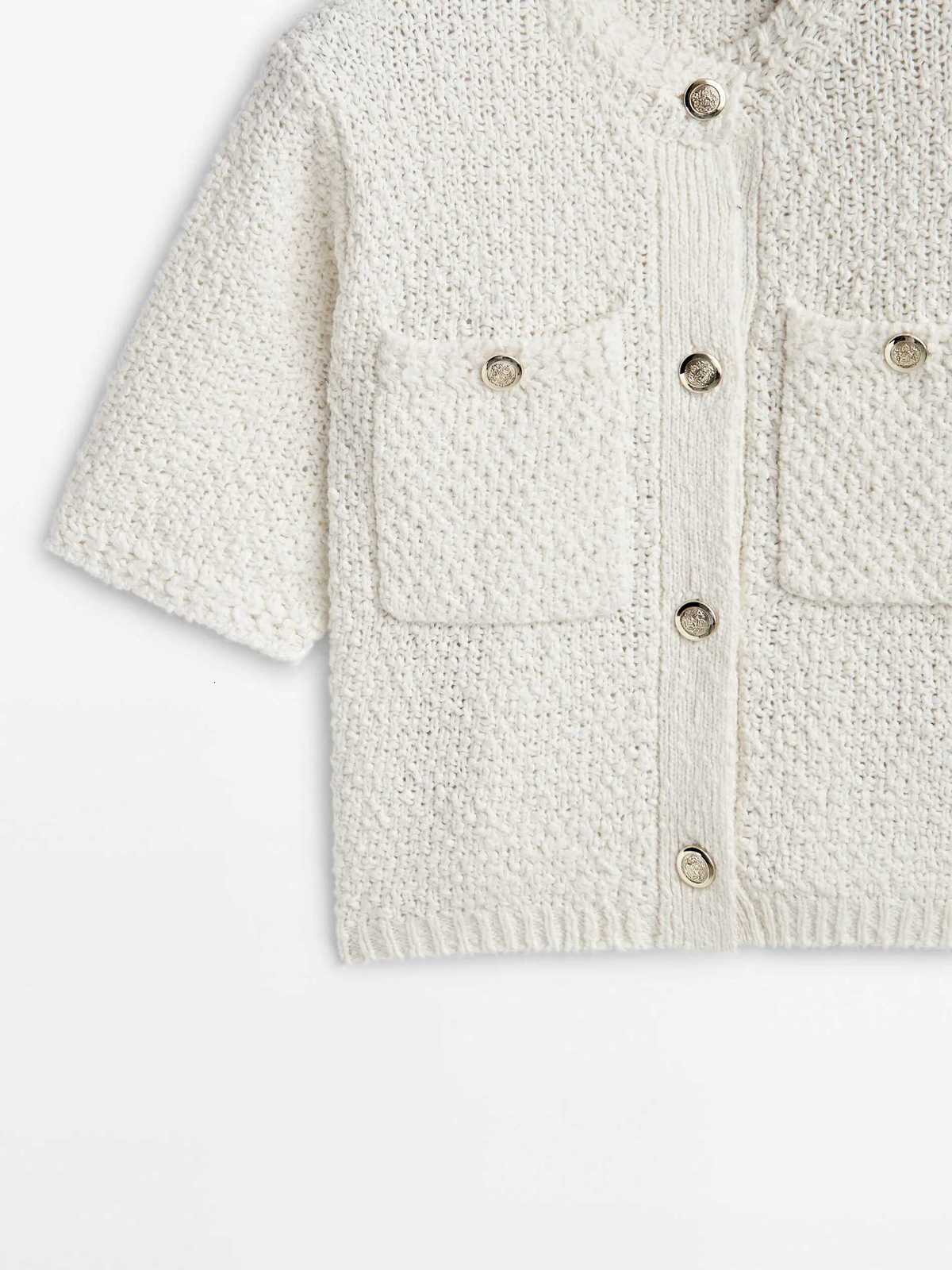 Ethereal MD 2025 massidutti spring new style of small fragrance texture knitted cardigan short coat X250724