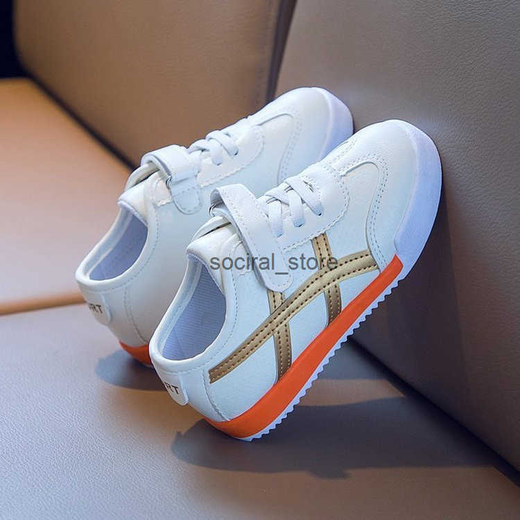 In stock classic Fashion Athletic Outdoor forrest shoes childrens board shoes new leather kids baby boy and girls casual shoess Q250724