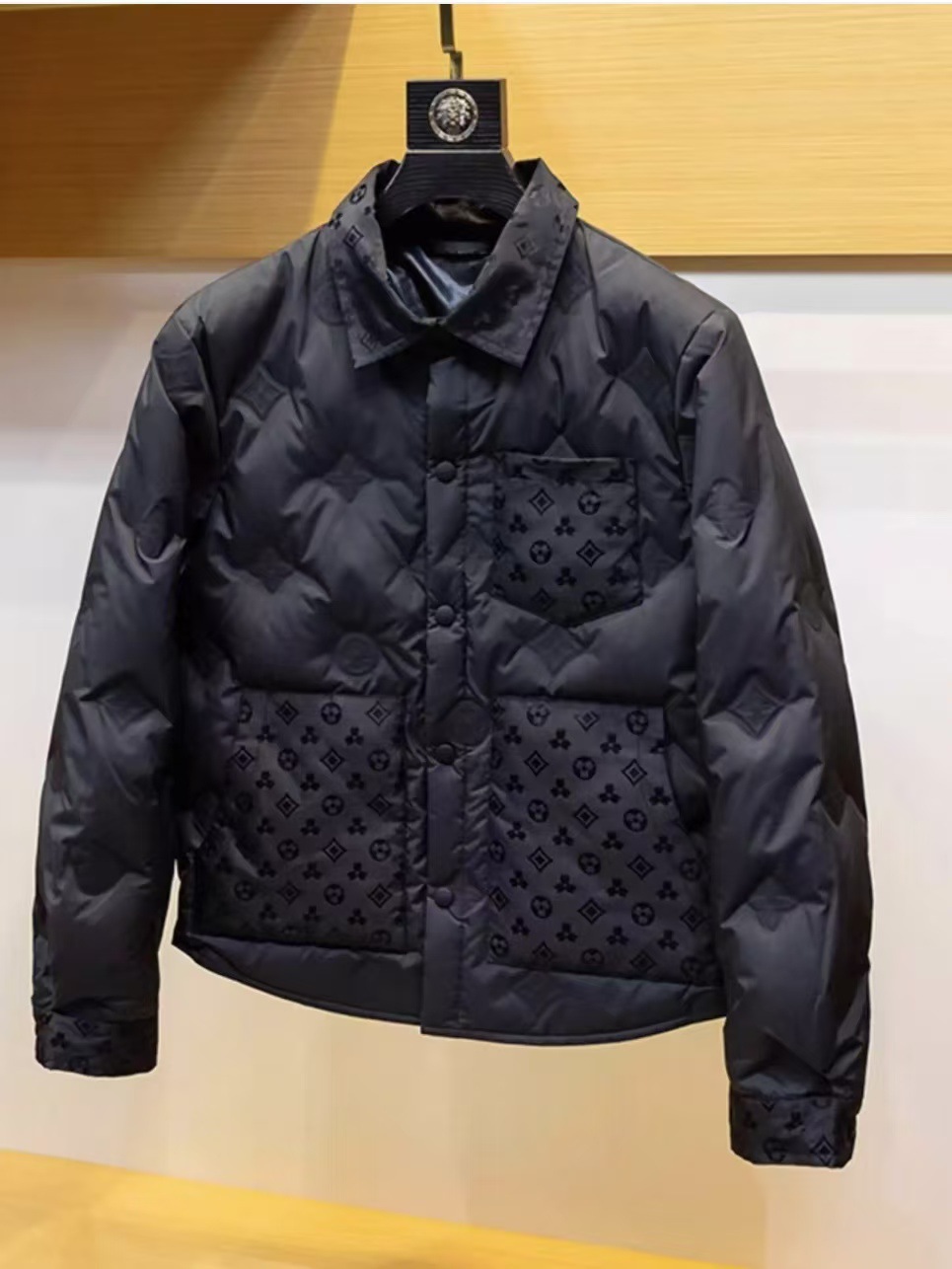 black white coat thickened warm and fashionable down cotton-padded jacket for men trendy cold-resistant man coat 2025