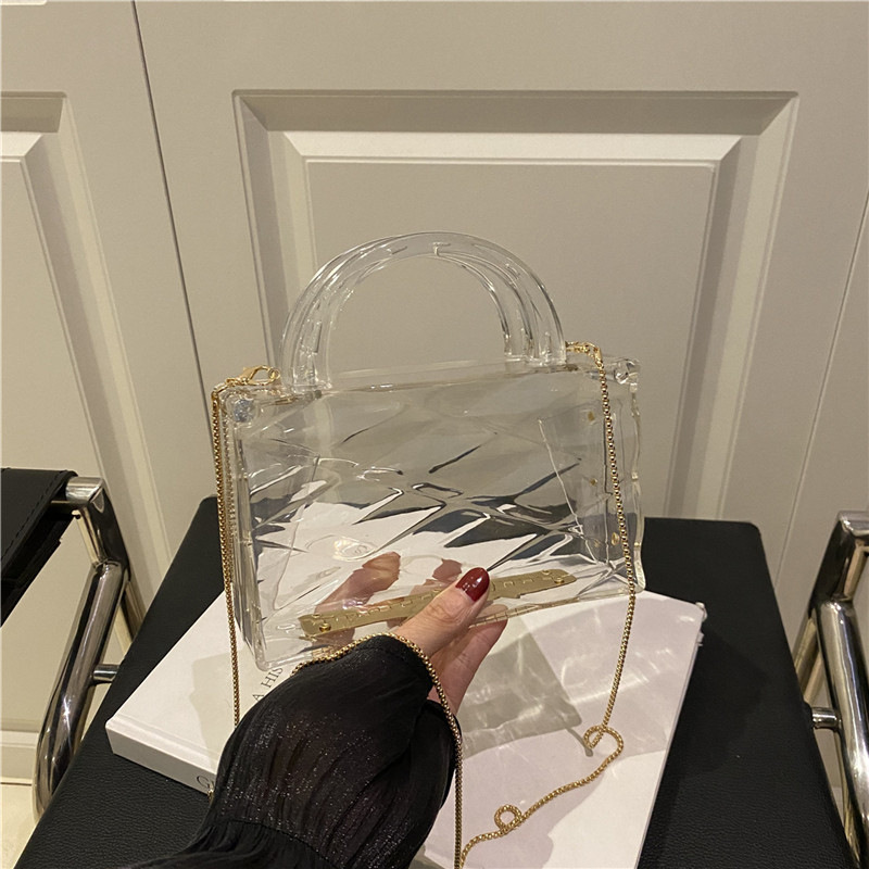 Designer Bag Women's Bag 2025 New Fashionable Transparent Handbag Luxury Bag Chain Shoulder Crossbody Bag