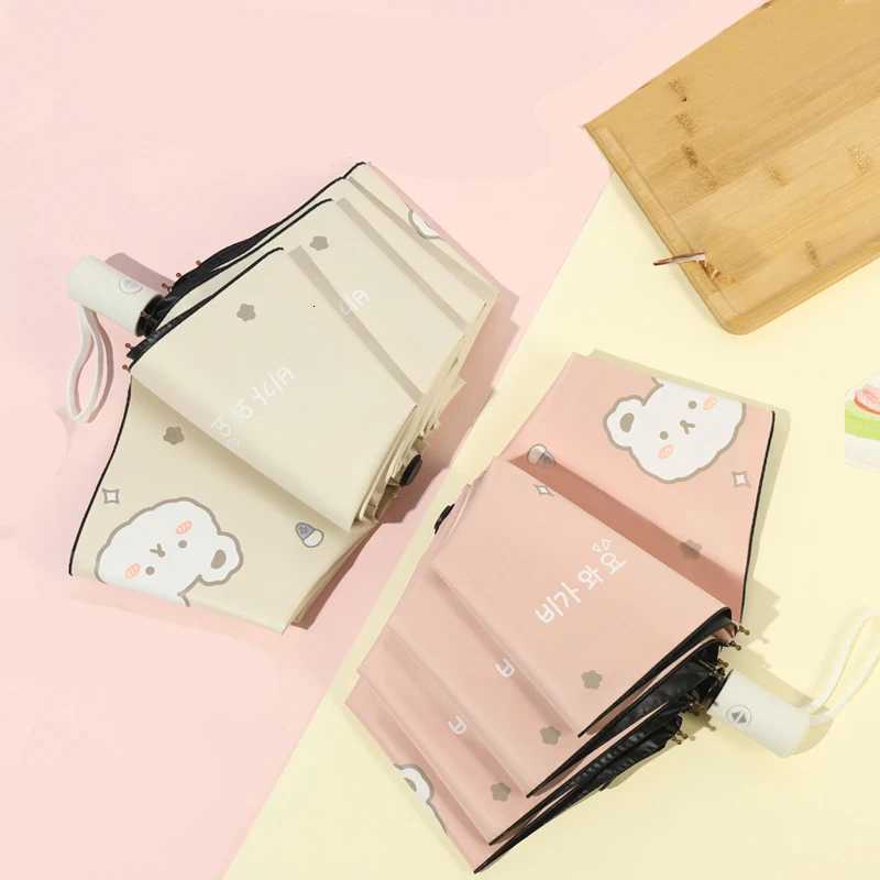 Windproof Folding Umbrella parasol umbrella Cute Little Bear Automatic Umbrella UV blocking and shading Portable for Travel Gift R250724