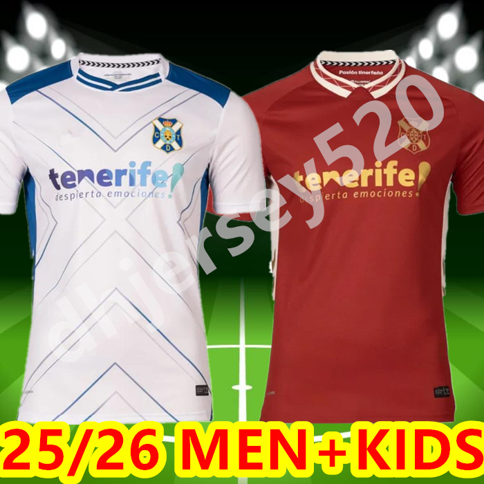 25 26 CD Tenerife soccer jerseys 2025 2026 GALLEGO ZORRILLA MO DAUDA BUNUEL ROMERO SIPCIC MARTINEZ LOPEZ home away Football Shirt Short Sleeve Uniforms