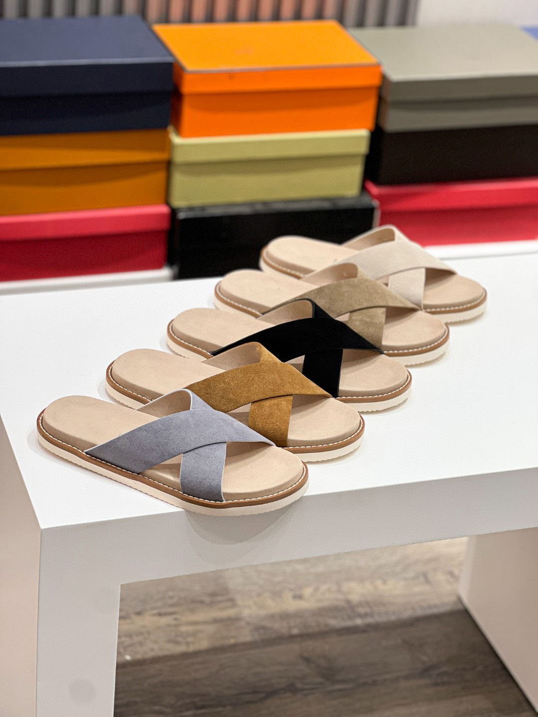 10A Top High Quality Top Designer Designer Sandals Platform Slippers Women's Sandals Men's Slippers Men's Bottom Fur Flip Length Summer Casual Beach Sandals Lace Box