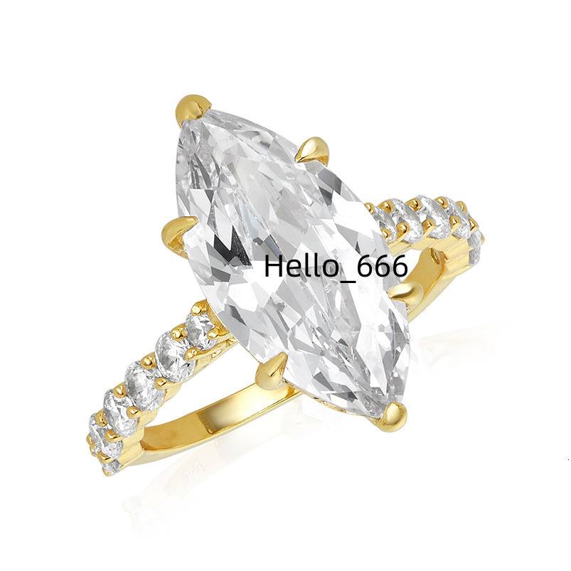 Gemnl Wholesale S925 Sterling Silver Wedding Rings Engagement Diamond Jewelry Custom Marquise Band Rings