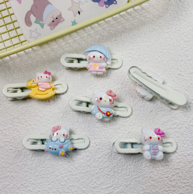 Children's Cartoon Kitty Hair Clips Cute And Sweet Girl Bangs Side Clip Wholesale Night Market Stall Hair Accessories