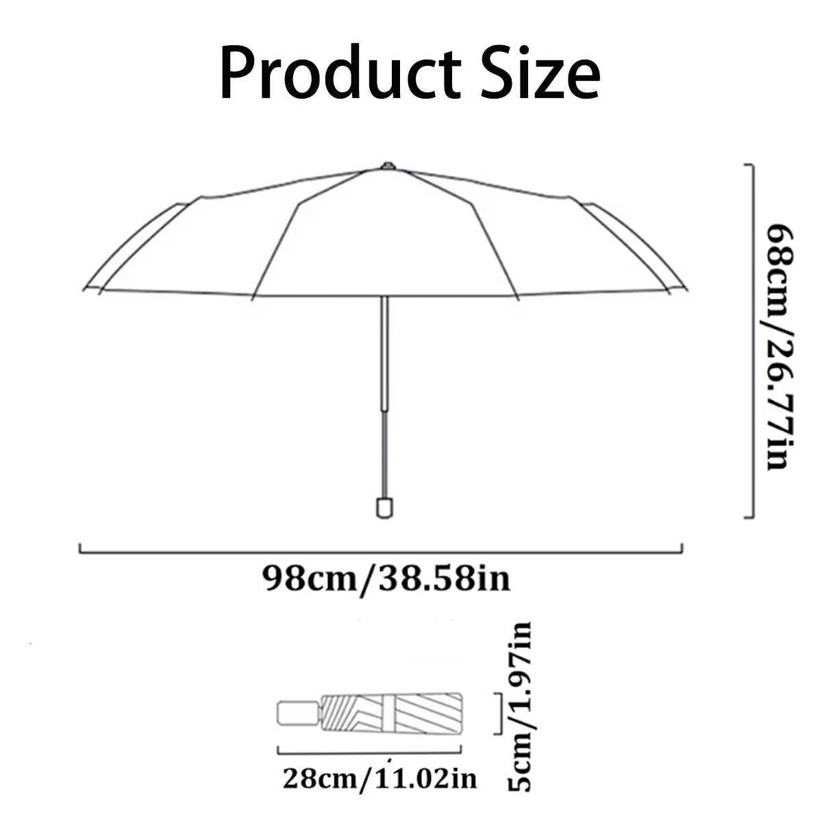 8 Ribs Travel Rain Sun Umbrellas Windproof Multi-color Travel Umbrella Automatic Open And Close R250724