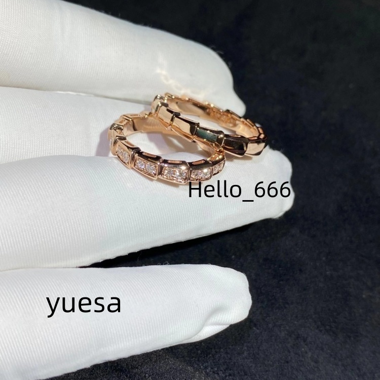 Unisex Simple Classic Gold 925 Sterling Silver Moissanite Ring Featuring Snake Design Factory Price Jewelry for Men and Women