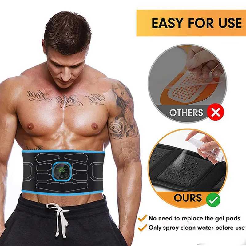 EMS Abdominal Toning Belt Muscle Toner Electric Muscle Stimulation Portable Fitness Massager for Abdominal Weight Loss and Body Shaping W250724