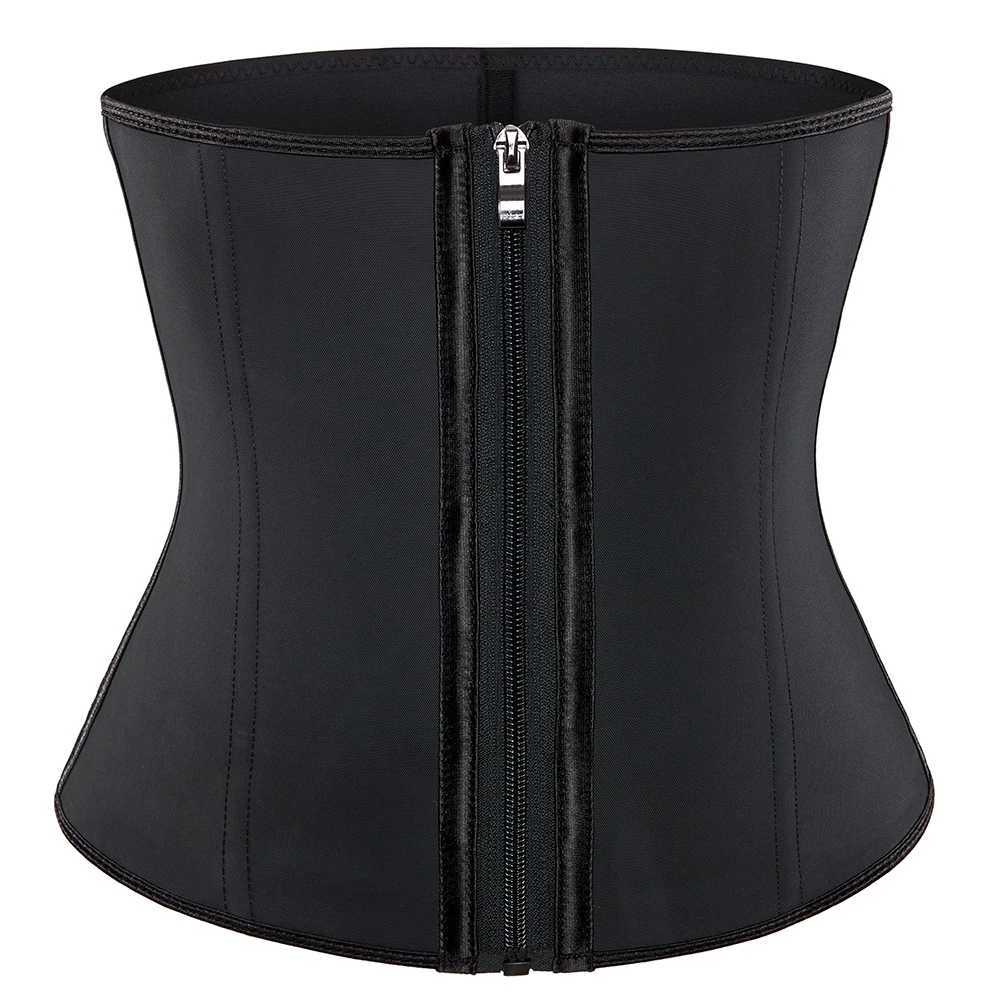 Zip And Hook Clips Smooth Latex Waist Slimming Sheaths Girdles 7 Steel Bones Women Shaper #608 W250724