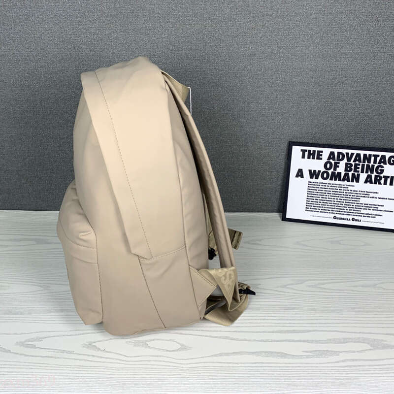 Minimalist Trendy Brand ESpu Leather Material Waterproof Double Shoulder Niche Design Backpack Unisex College Style School Laptop Bag