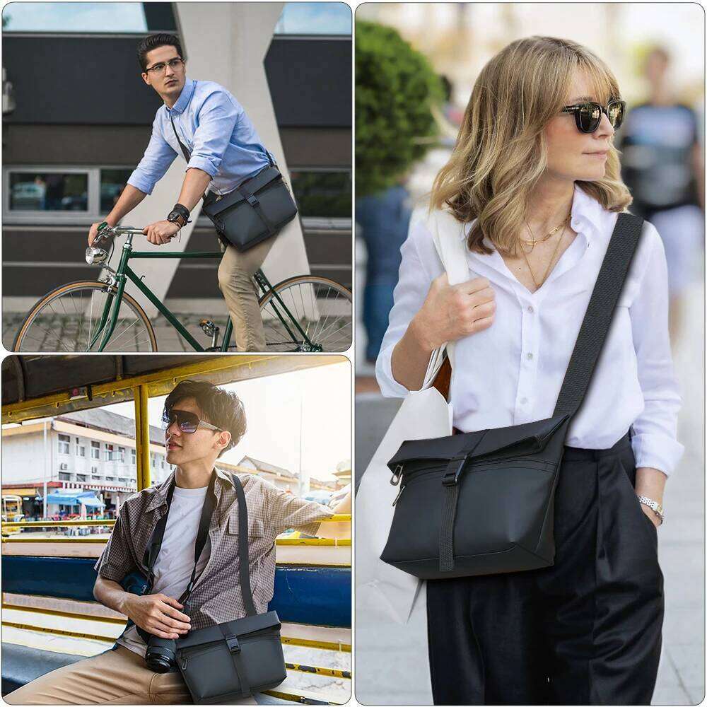Water Messenger for Men Casual Shoulder Crossbody Male Fit 11 inch iPad Cycling Side Satchel School Bag