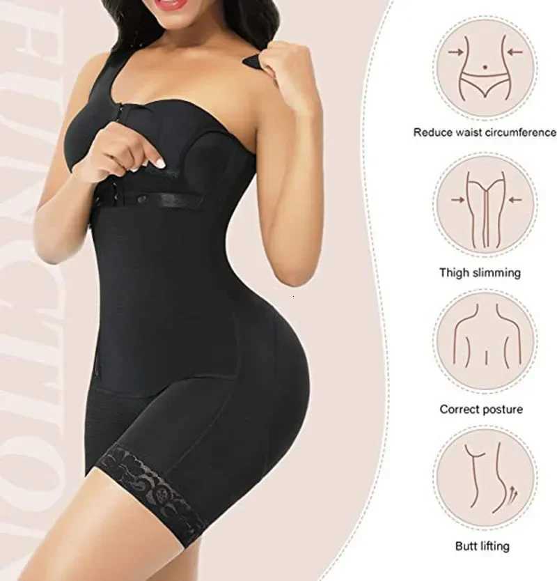 AfruliA Full Body Shapers Fajas Colombianas Girdles Bodysuits Corset Postpartum Belt Slimming Underwear Waist ShapewearW250724