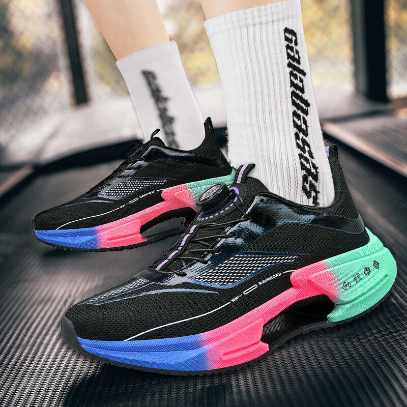 Jueying 3 Carbon Plate Running for Men and Women Sports Students Speed Training Rotating Button Ultra-light Jogging Shoes Size 30-44