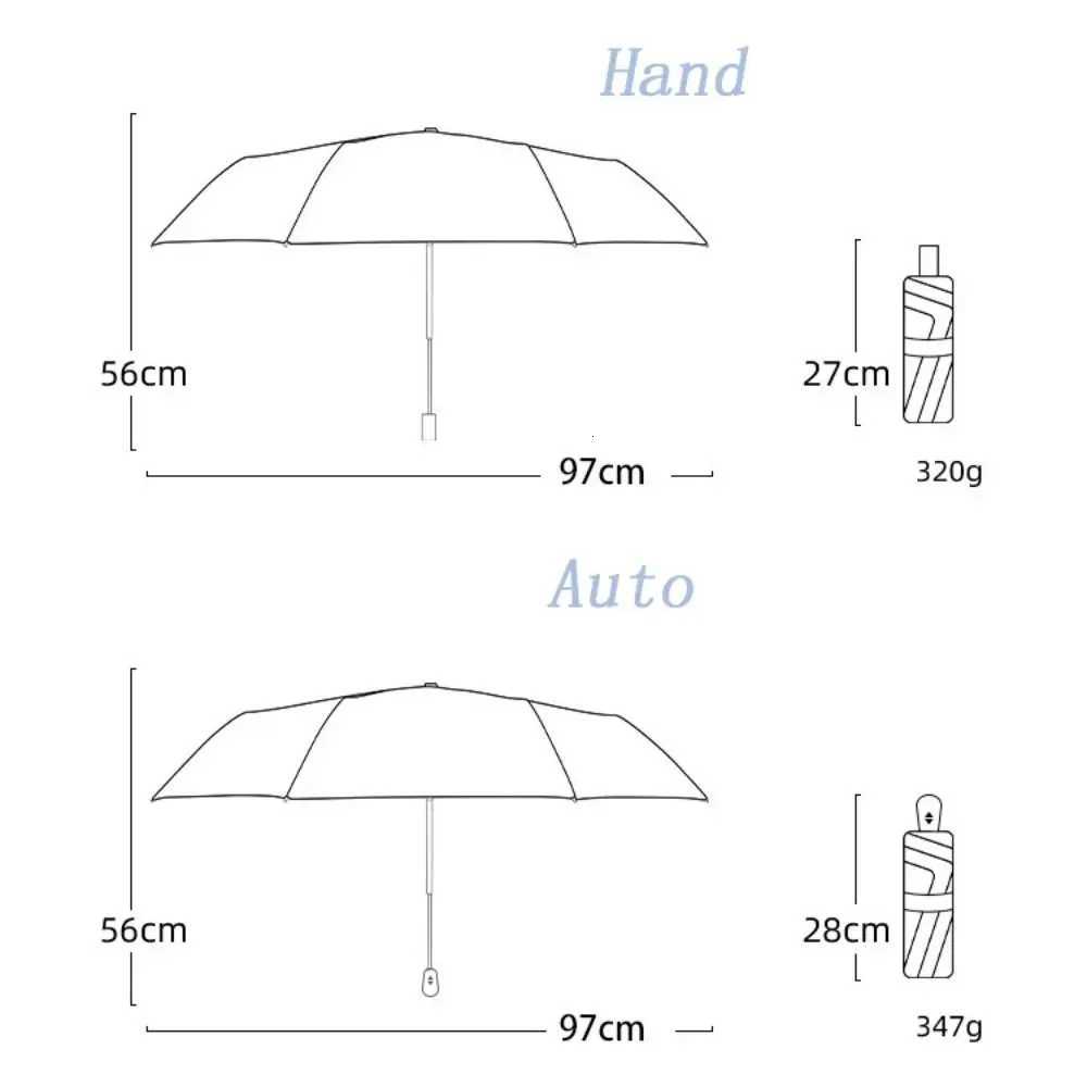 3-Ribs Cartoon Cat Umbrella Automatic Lightweight Cat Sun Protection Umbrella UV Protection Waterproof Folding Sun Umbrella R250724