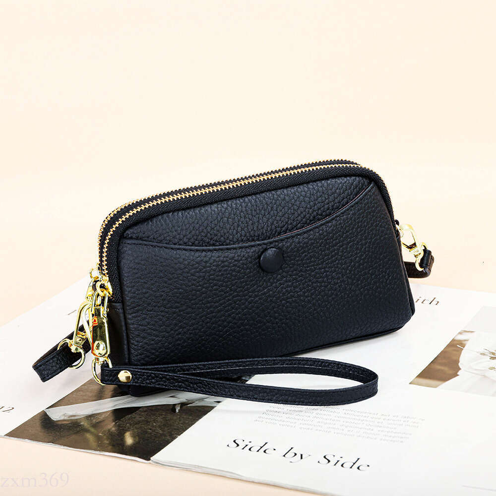 2025 New Soft Cowhide Fashion Phone Single Shoulder Crossbody Mini Bag Casual Multifunctional Genuine Leather Clutch