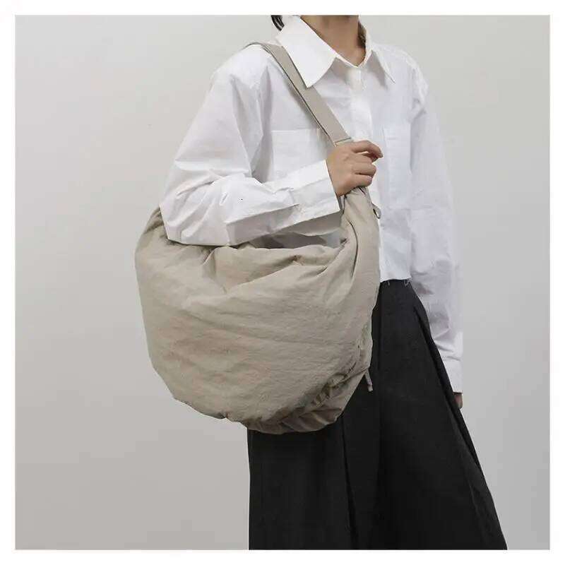 Casual Nylon Large Capacity Hobo Crossbody Bag Ruched Soft Puffer Women Shoulder Bags Padded Big Shopper Purses