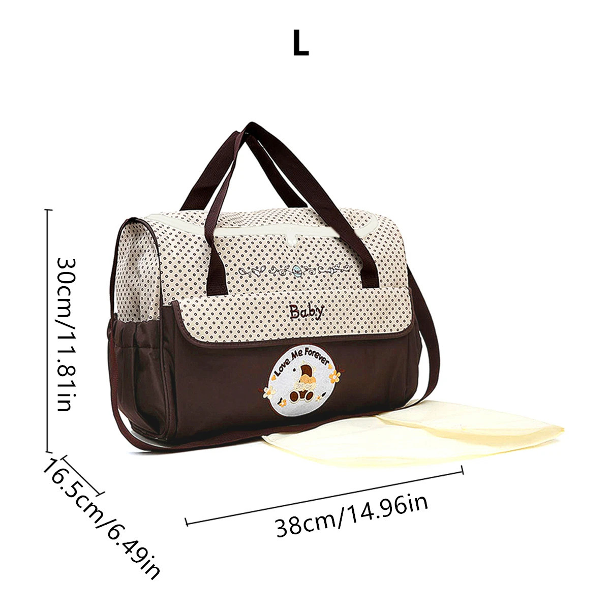Lightweight Large Capacity Fashion Waterproof Cartoon Bear One Shoulder Oblique Span Bag Mom Portable Mommy Diaper Bag 250724